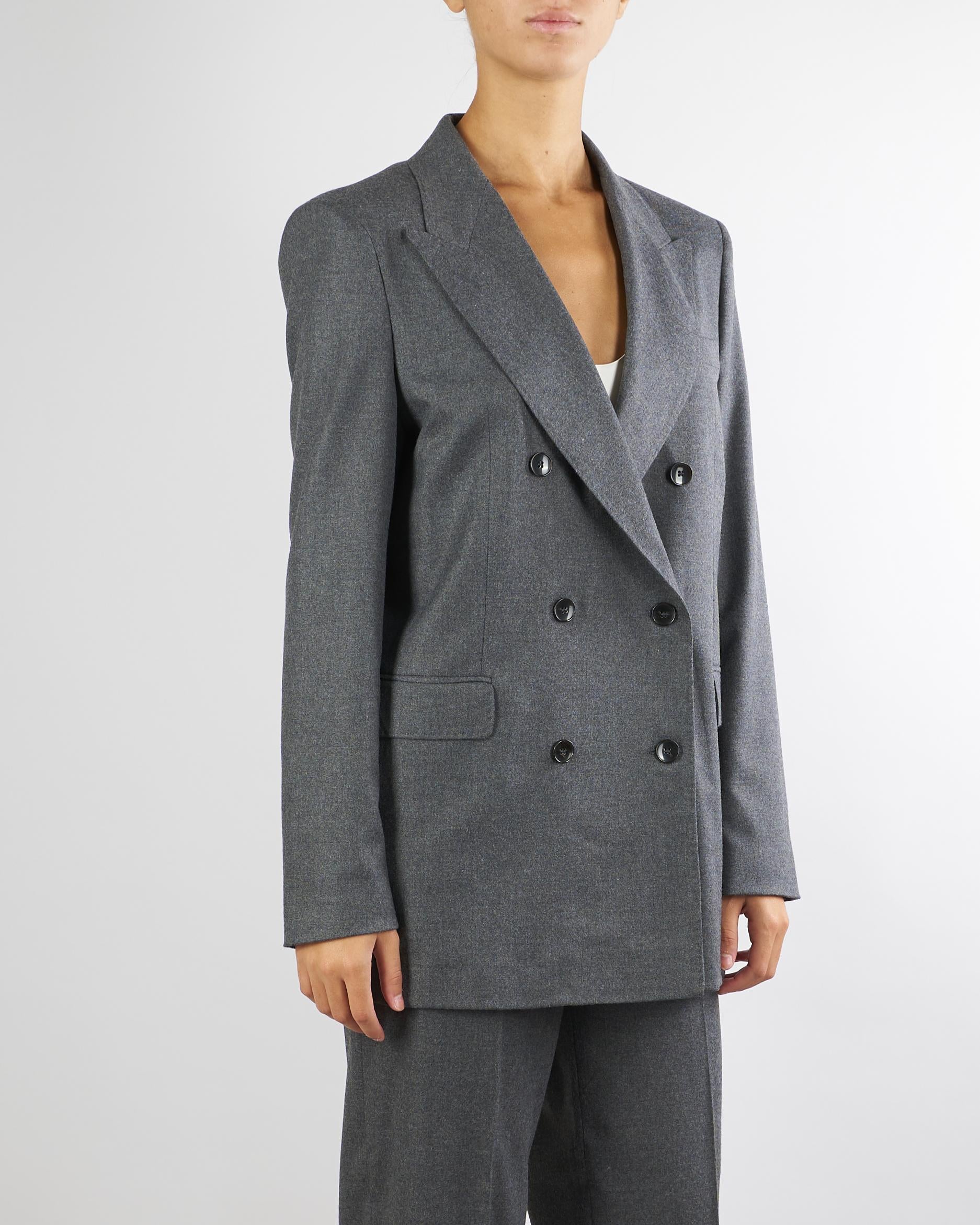 Giacca Grigio doppiopetto in flanella GI091610540261 922 SEVENTY 