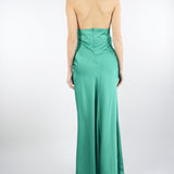 Abito in raso con scollo