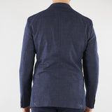 Giacca Blu microfantasia doppiopetto 27XZ932766905 01 CORNELIANI 