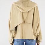 Trench corto Beige con cappuccio staccabile M6PN01 421 MEIMEIJ 