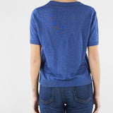 Maglia Blu basic in filato di lino WKDPANCONE 12 MAX MARA WEEKEND 
