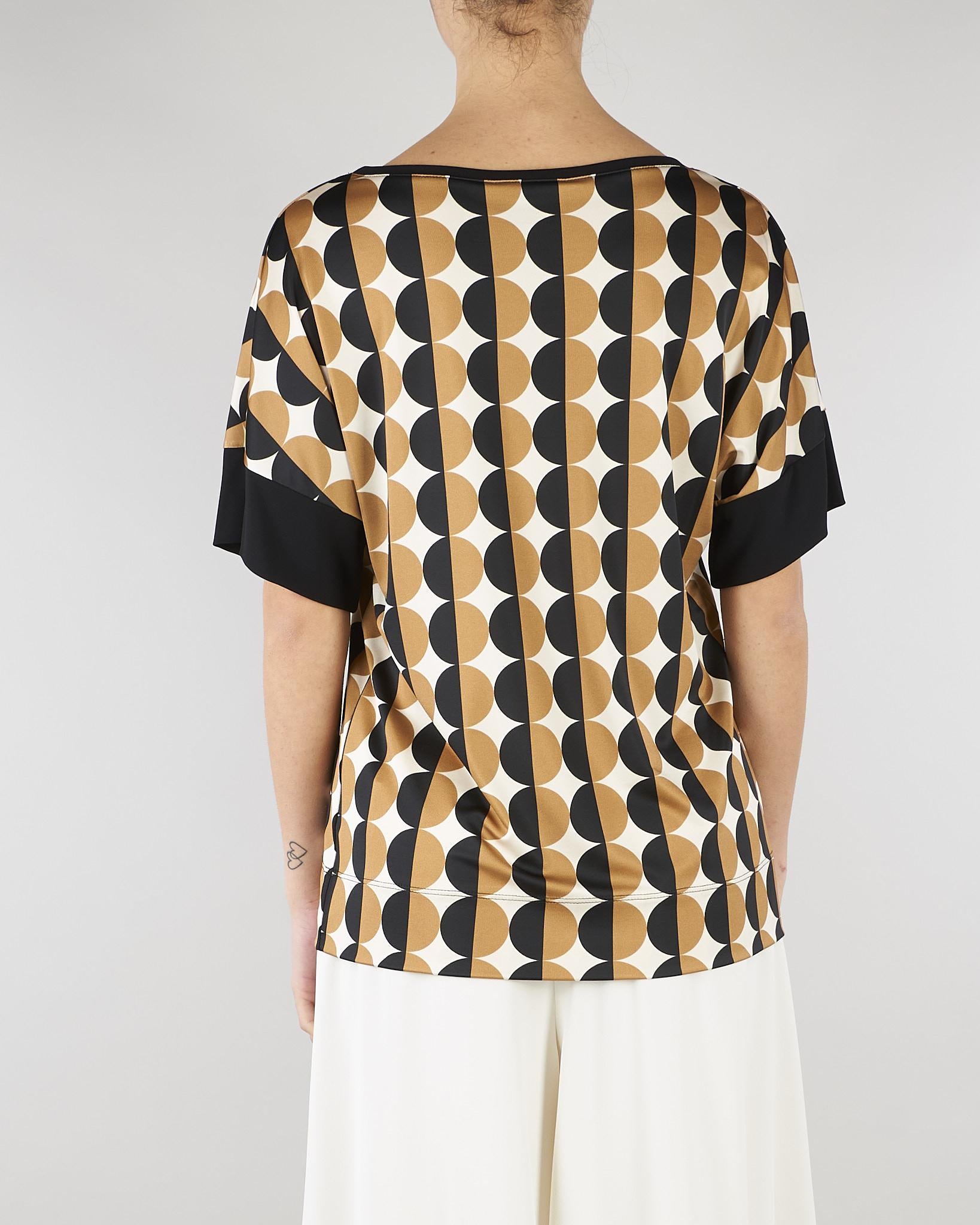 Blusa Nero-Crema a fantasia D5044271 01 CLIPS 