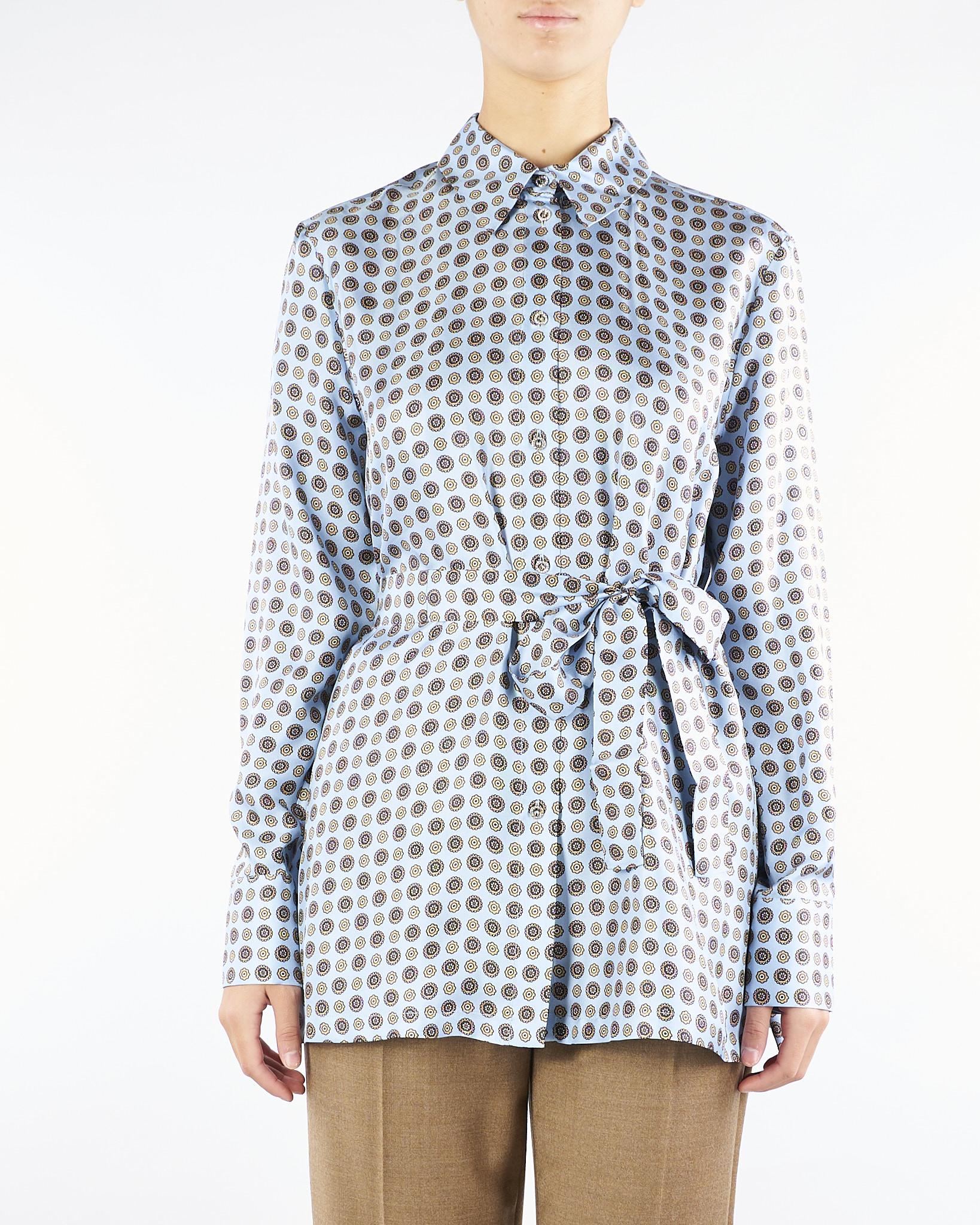 Camicia Azzurro in seta stampata BOCCALE 2 MAX MARA STUDIO 