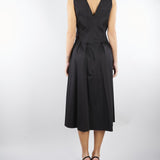 Abito Nero fit & flare in raso opaco PBPMARANTA 5 PENNY BLACK 