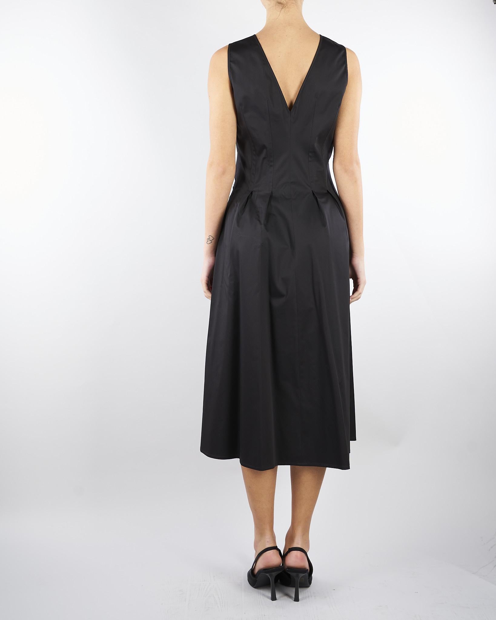 Abito Nero fit & flare in raso opaco PBPMARANTA 5 PENNY BLACK 