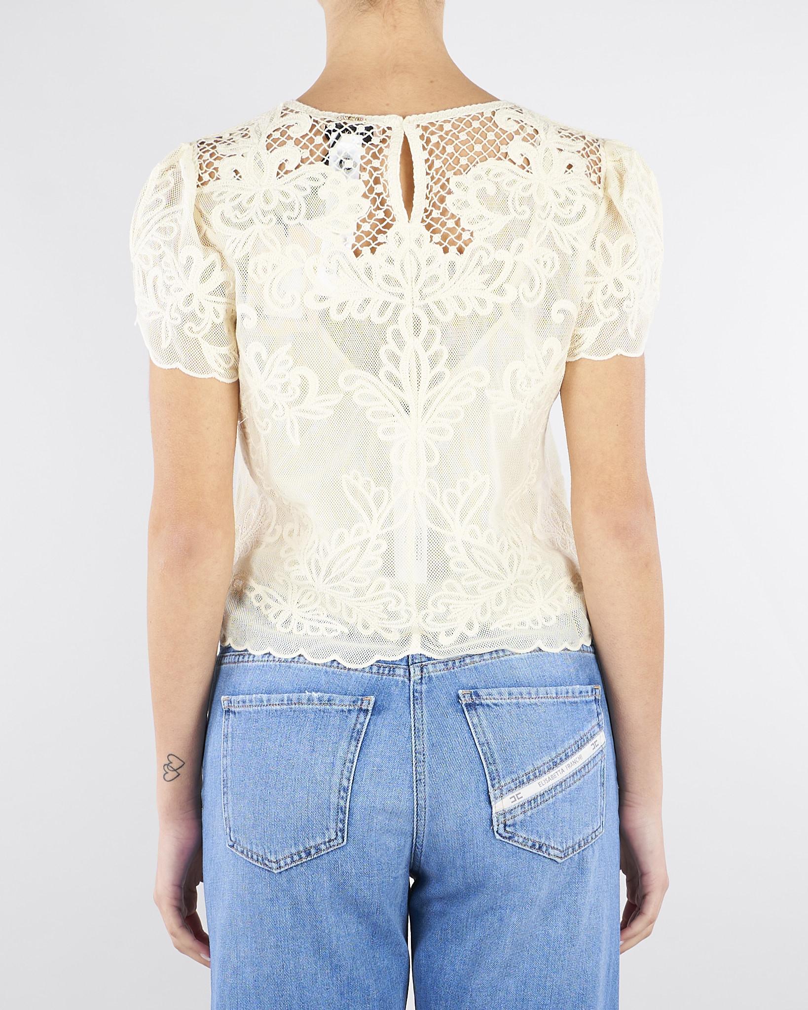 Blusa Burro in mussola con ricamo TP2581 282 TWIN SET 