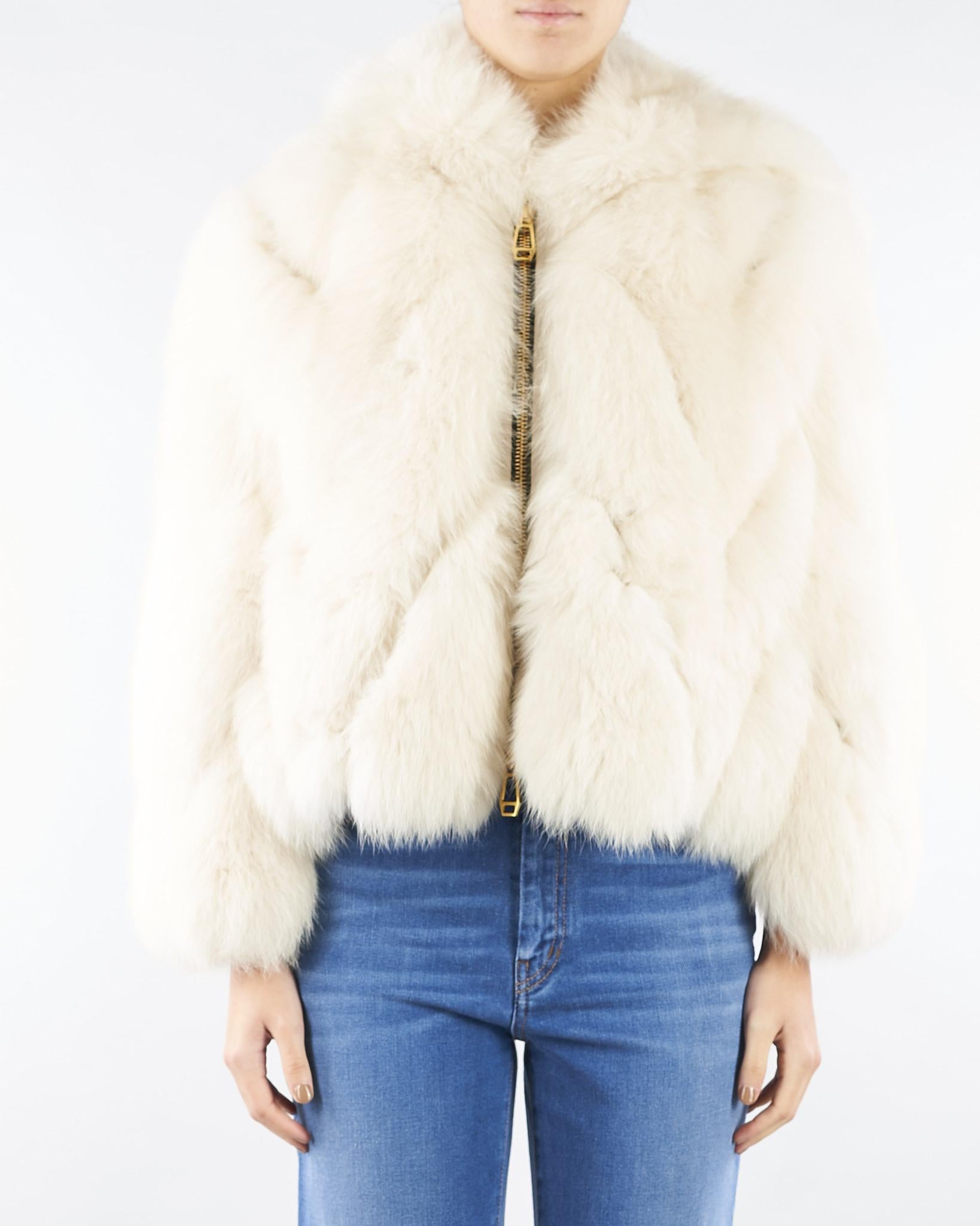 Vera Pelliccia Beige con cappuccio LC2066 3 YES LONDON 