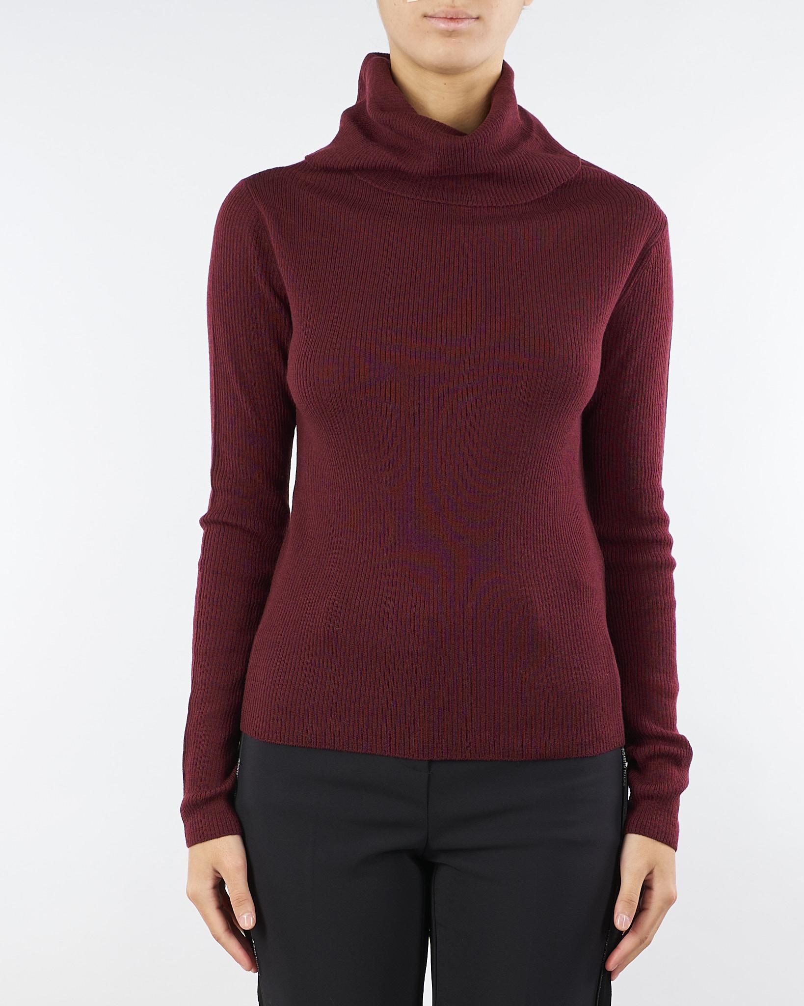 Maglia aderente Bordeaux con collo ad anello CORINNE 3 MARELLA 
