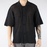 Maglia in crochet Nero Oversize MA3609 9 I'M BRIAN 