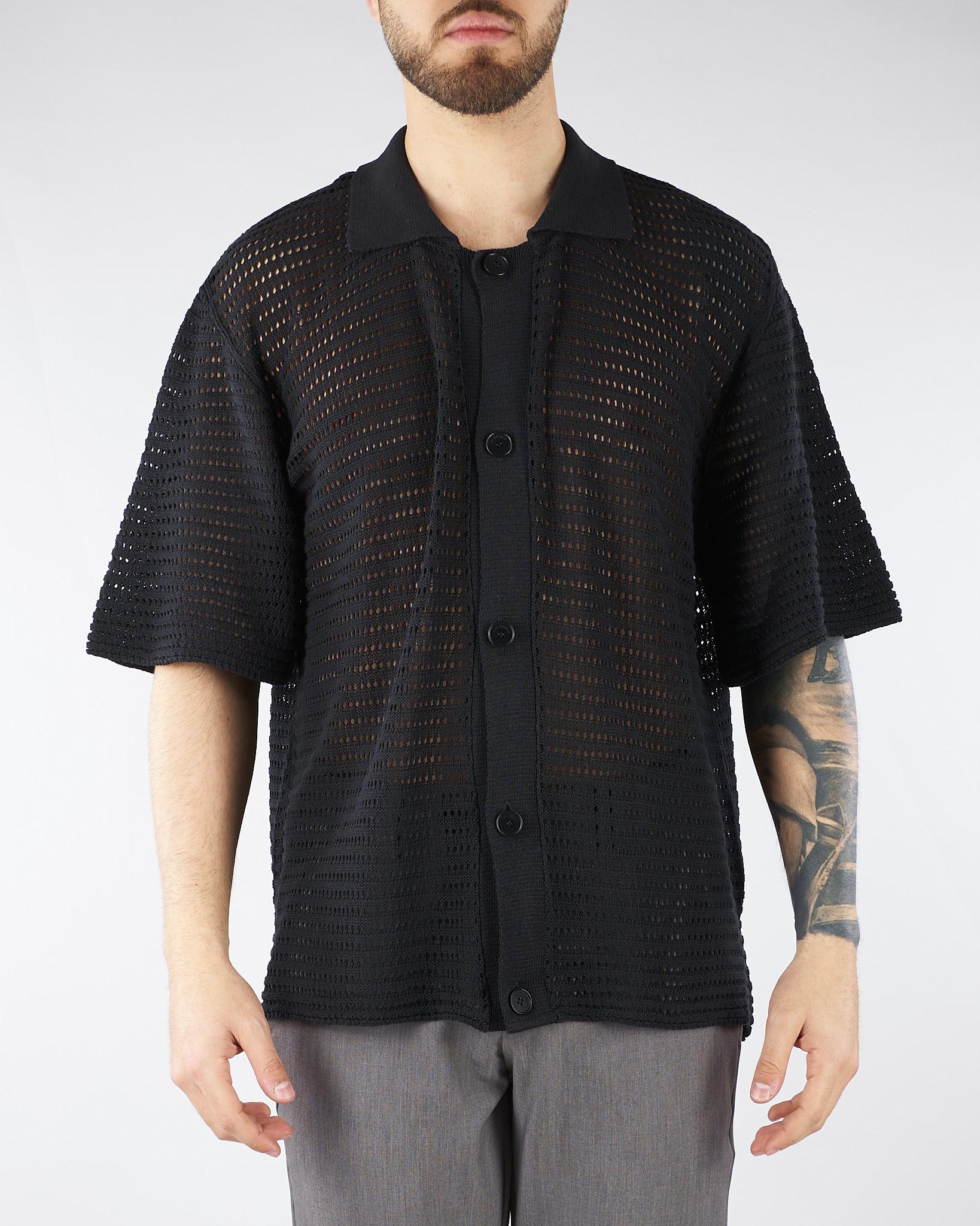 Maglia in crochet Nero Oversize MA3609 9 I'M BRIAN 