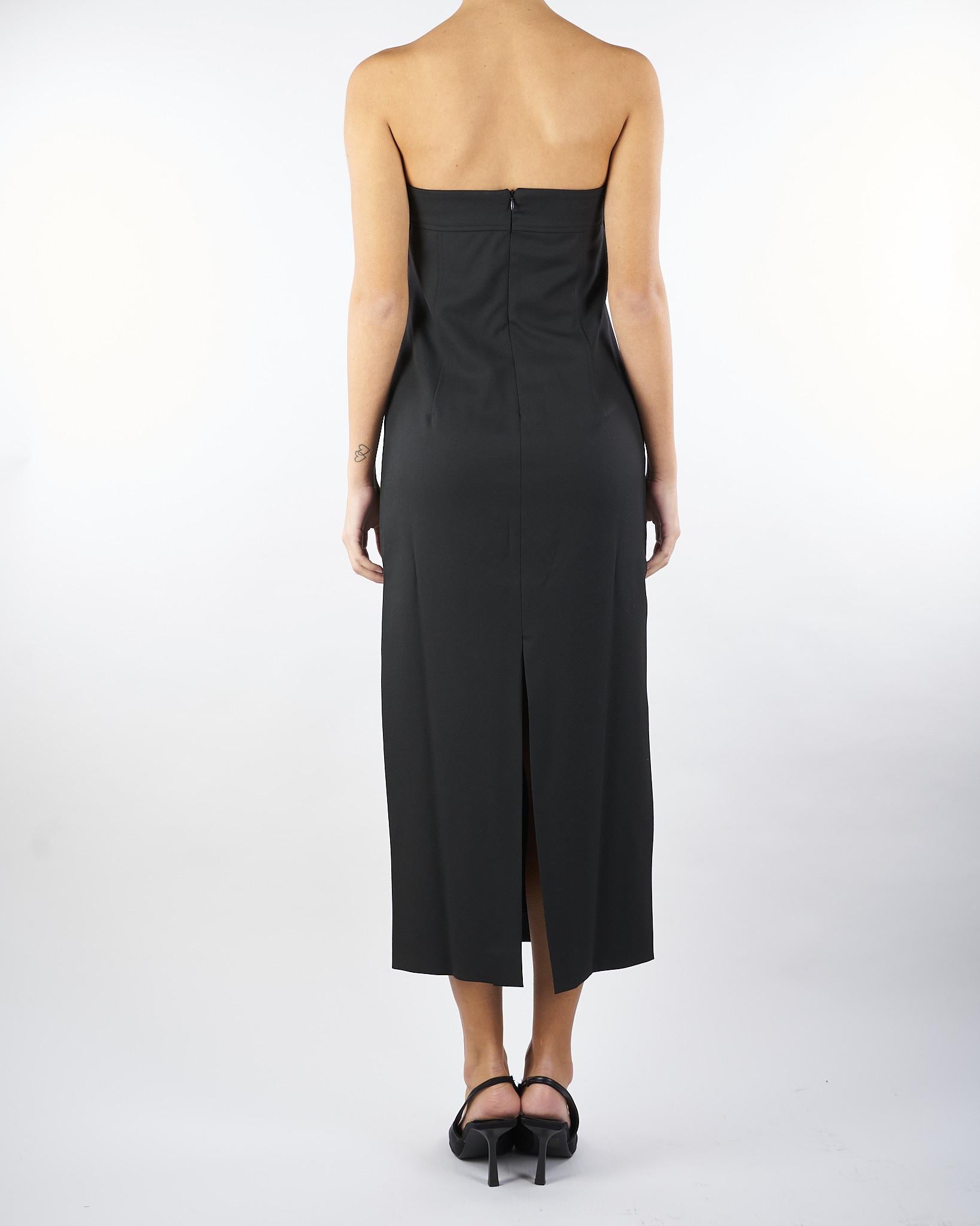 Abito Nero a bustier in gabardina stretch DOMEZ 5 MARELLA 
