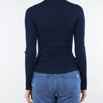 Maglia lupetto Blu a coste in lana TT3111 11956 TWIN SET 