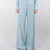 Pantalone Acqua palazzo in tela di lana