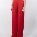 Pantalone fluido in envers satin