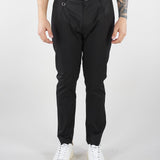 Pantalone Max Nero in cotone con elastico GC1PSS266895 D001 GOLDEN CRAFT 