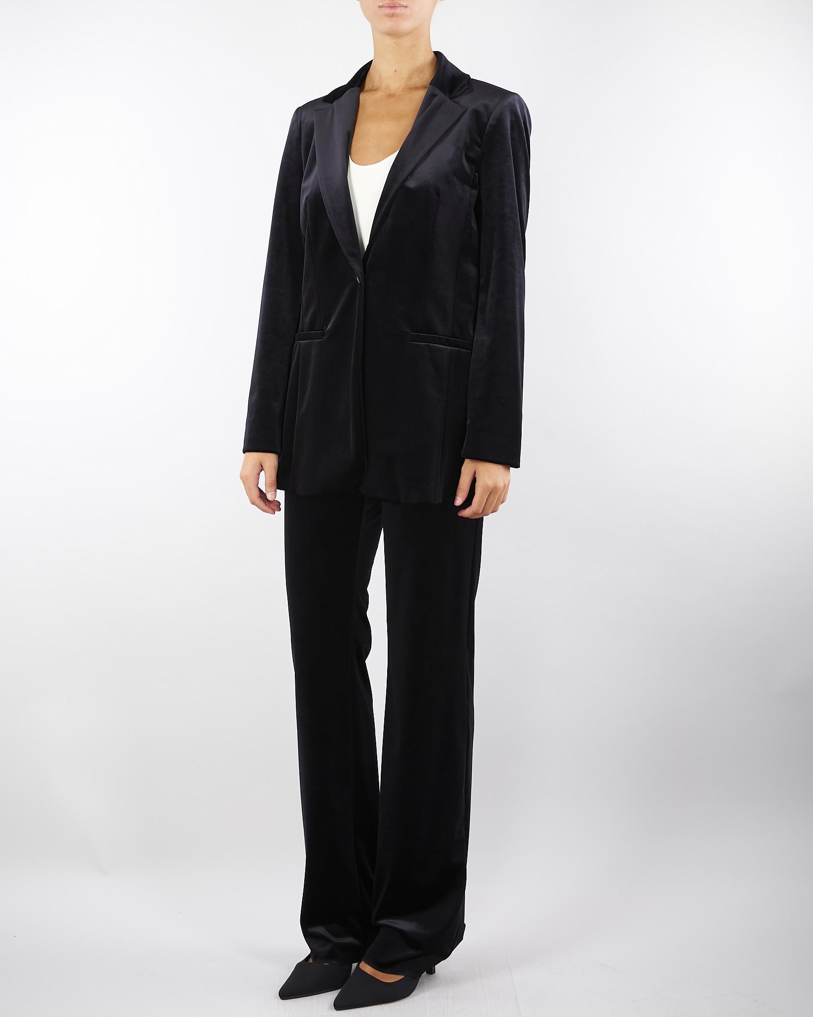 Blazer Nero in jersey velluto LUCIA 3 PENNY BLACK 