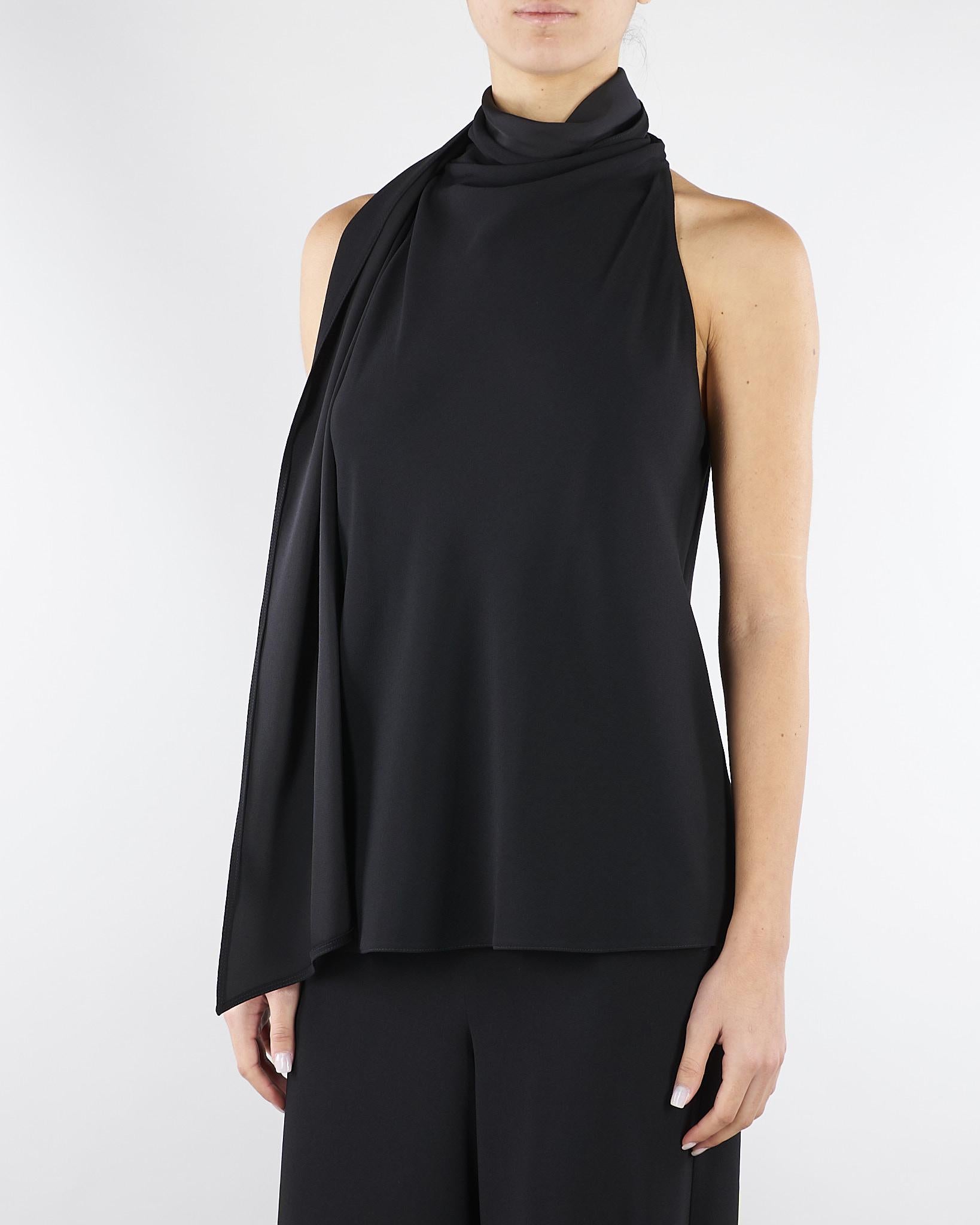 Top all'americana Nero in envers satin MLTDALMATA 2 MARELLA 