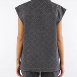 Gilet Antracite in denim con strass GL00301TDEN0004 V00 SIMONA CORSELLINI 