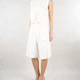Short Bianco in misto lino e viscosa stretch MLMACAICI 4 MARELLA 
