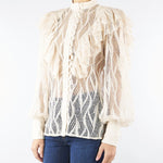 Camicia Panna in pizzo con rouches ACT15175CA0602 3 ACTUALEE 