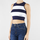 Top Blu-Panna in maglia a righe NS271 89 NO SECRETS 