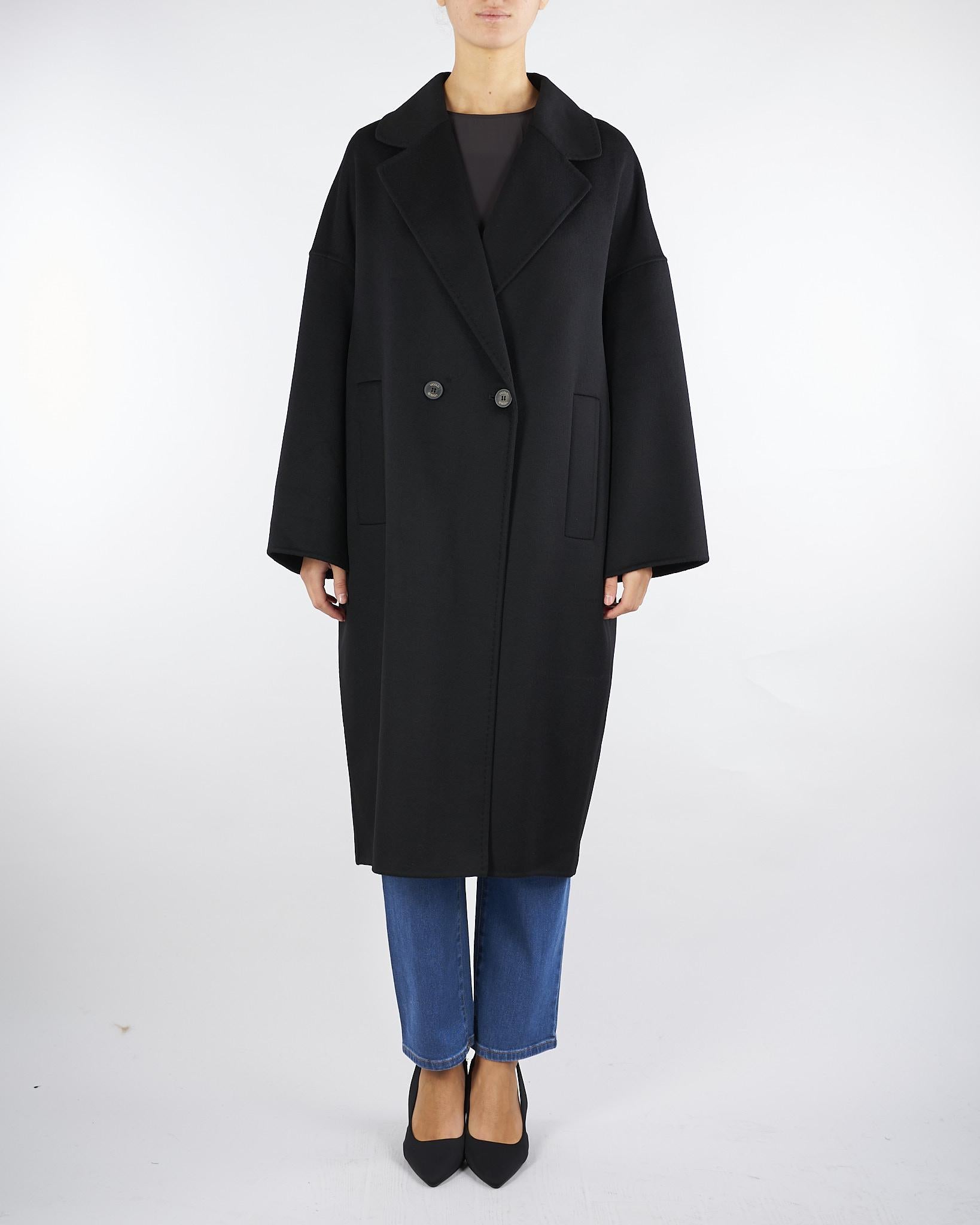 Cappotto Nero Ovetto Oversized TF0003 99 VICOLO 