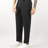 Pantalone in fresco lana con elastico in vita e pences Yes London