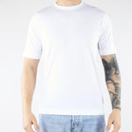 T-shirt Bianco in cotone Supima DK17103 02 DIKTAT 