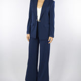 Blazer Blu con chiusura catena in metallo