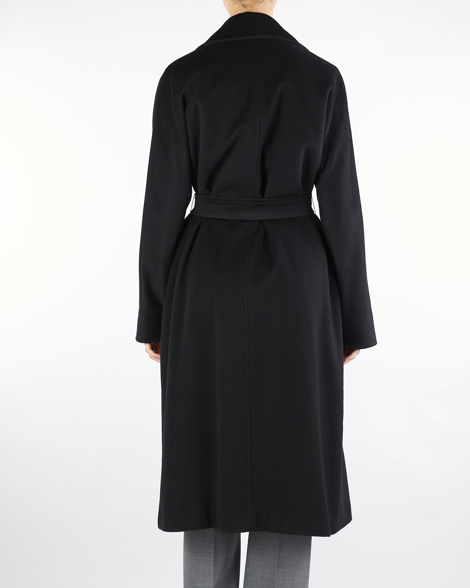 Cappotto Nero a vestaglia in cashmere EUCLIDE 10 MAX MARA STUDIO 