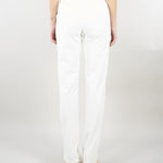 Pantaloni Avorio in tessuto tecnico bielastico con cintura PA17261E2 360 ELISABETTA FRANCHI 