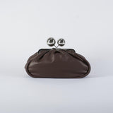 Borsa Marrone Pasticcino Bag medium in nappa lucida MILVANEW 80 MAX MARA WEEKEND 