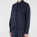 Giacca Camicia Blu crop WKDMULINO 1 MAX MARA WEEKEND 