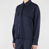 Giacca Camicia Blu crop WKDMULINO 1 MAX MARA WEEKEND 