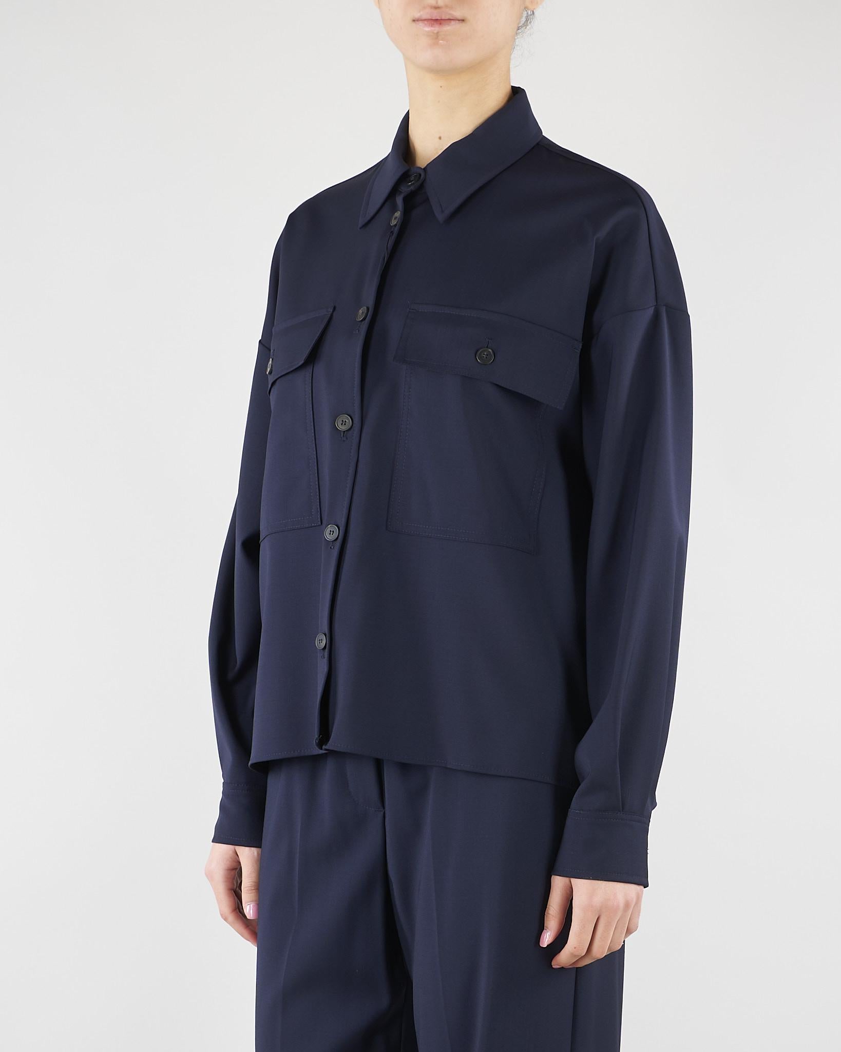 Giacca Camicia Blu crop WKDMULINO 1 MAX MARA WEEKEND 