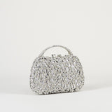 Clutch Argento in metallo con pietre ACA0183 50 ANNA CECERE 