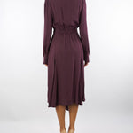 Abito Merlot in georgette con collana tubolare ABT0356E2 EA4 ELISABETTA FRANCHI 