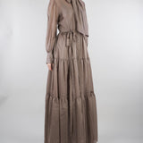 Abito lungo Fango con strass all over AT121 27 ATELIER LEGORA 