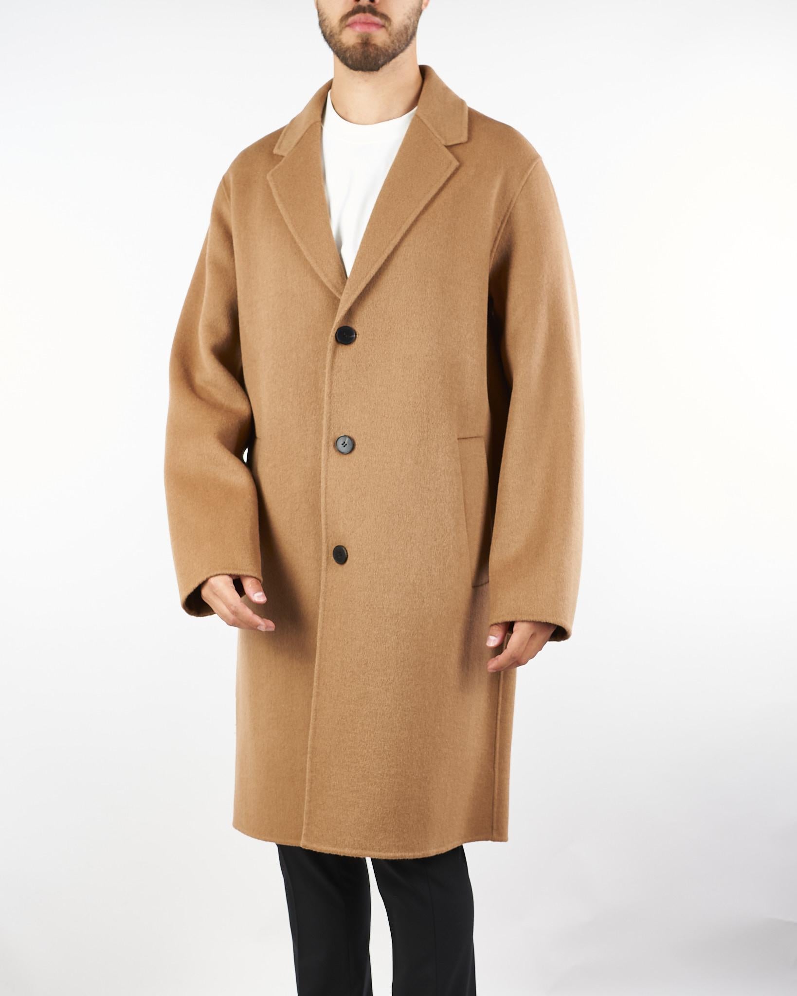 Cappotto Cammello oversize in pura lana B6F0022 12M AMARANTO 