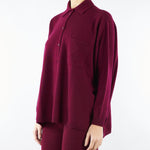 Maglia Polo Bordeaux in puro cashmere V53604 85 VANISE' 