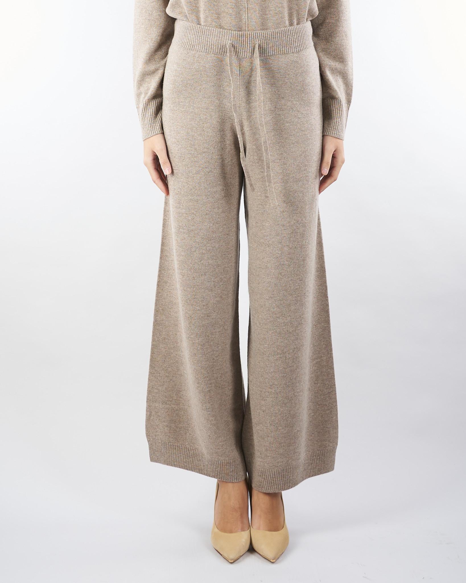 Pantalone Tortora in filato di lana e cachemire JOSEF 3 MAX MARA WEEKEND 