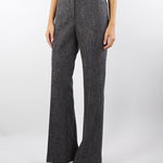 Pantaloni flare Nero-Bianco microfantasia PT1379540266 999 SEVENTY 