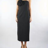 Abito Nero a bustier in gabardina stretch DOMEZ 5 MARELLA 