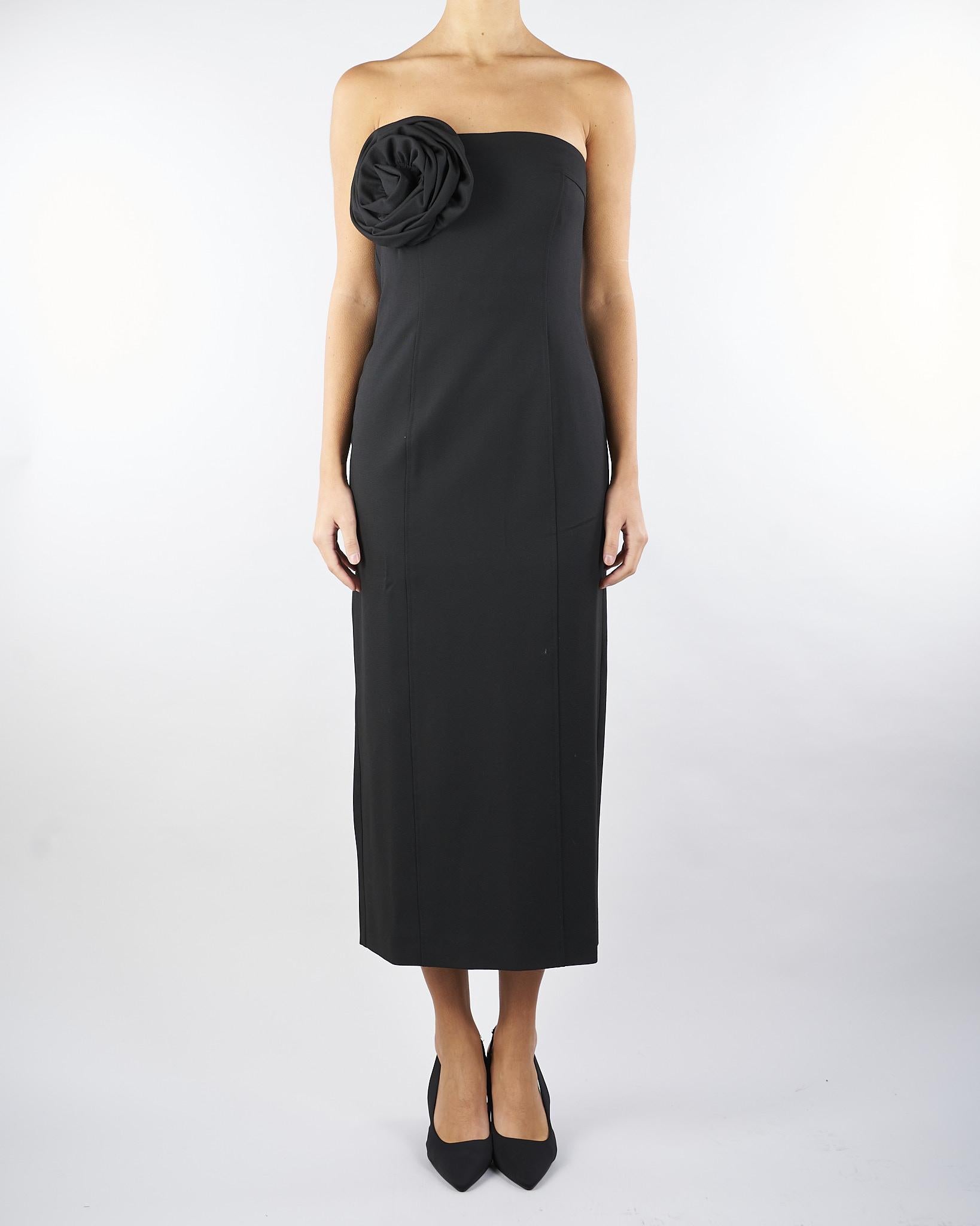 Abito Nero a bustier in gabardina stretch DOMEZ 5 MARELLA 