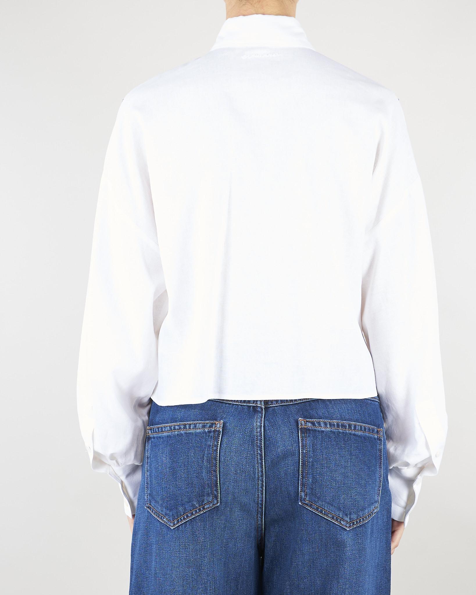 Camicia Bianco in cotone con ricami in pizzo D48EK040ET0 MFA39 ERMANNO BY ERMANNO SCERVINO 