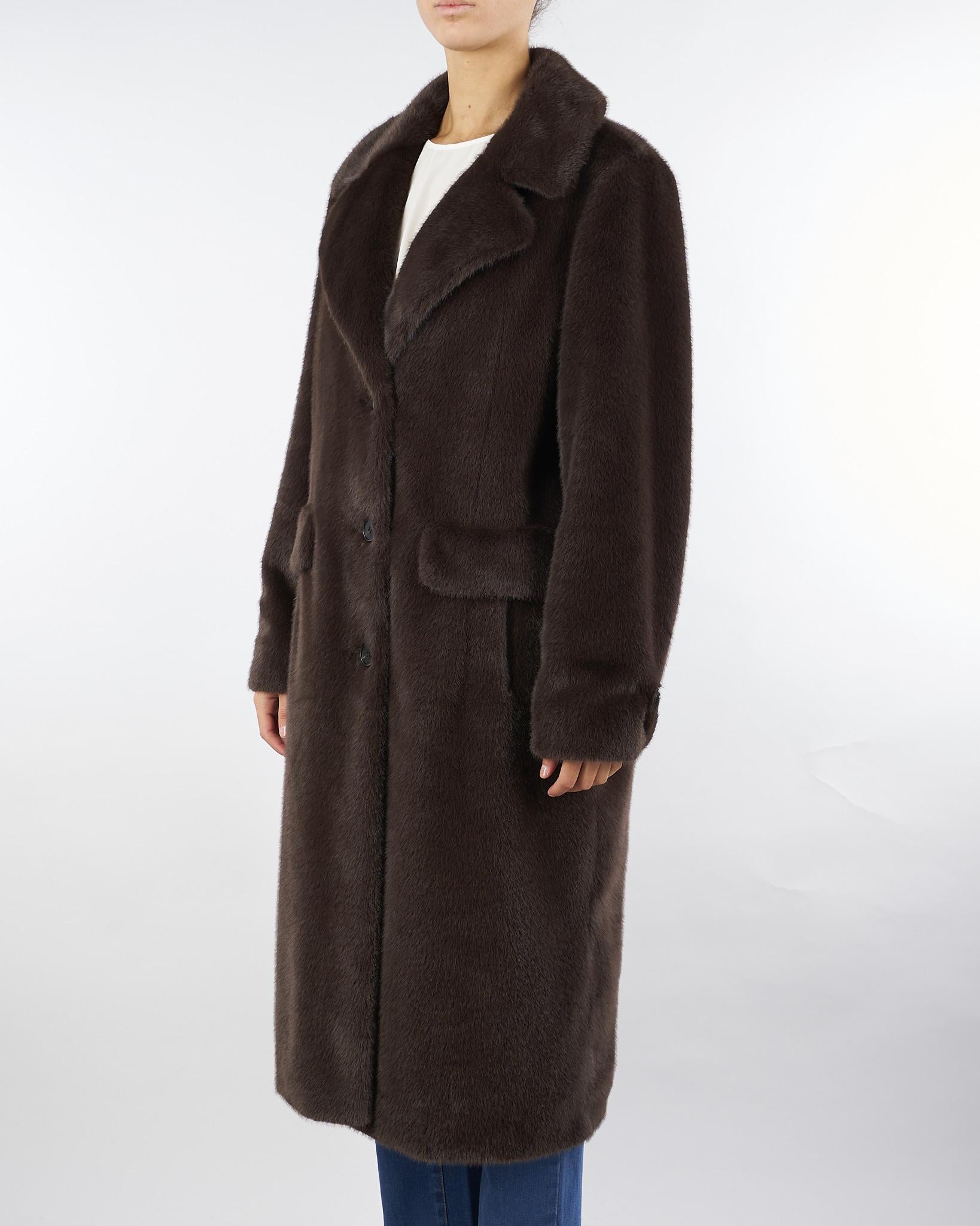 Cappotto Moro in ecopelliccia A9105684 39 CLIPS 