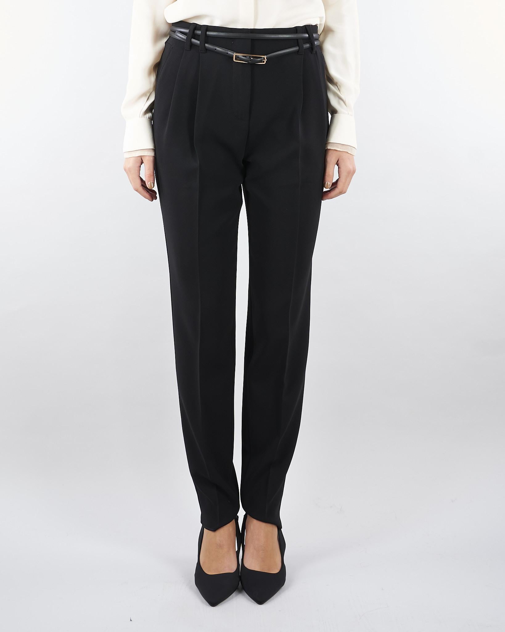 Pantalone Nero carrot in cady GISELLA 1 MAX MARA STUDIO 