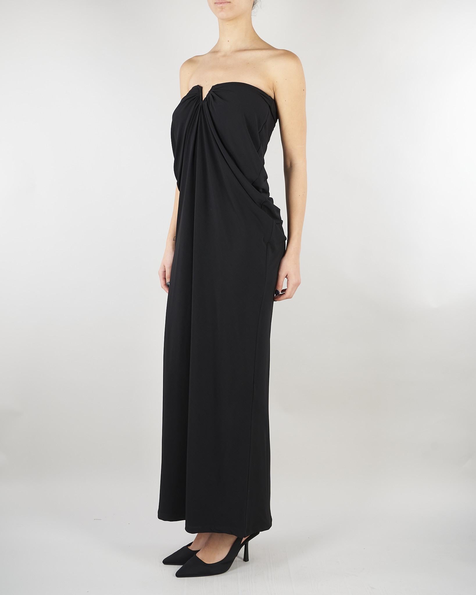 Abito lungo Nero con drappeggi SS260400 99 ELEH 