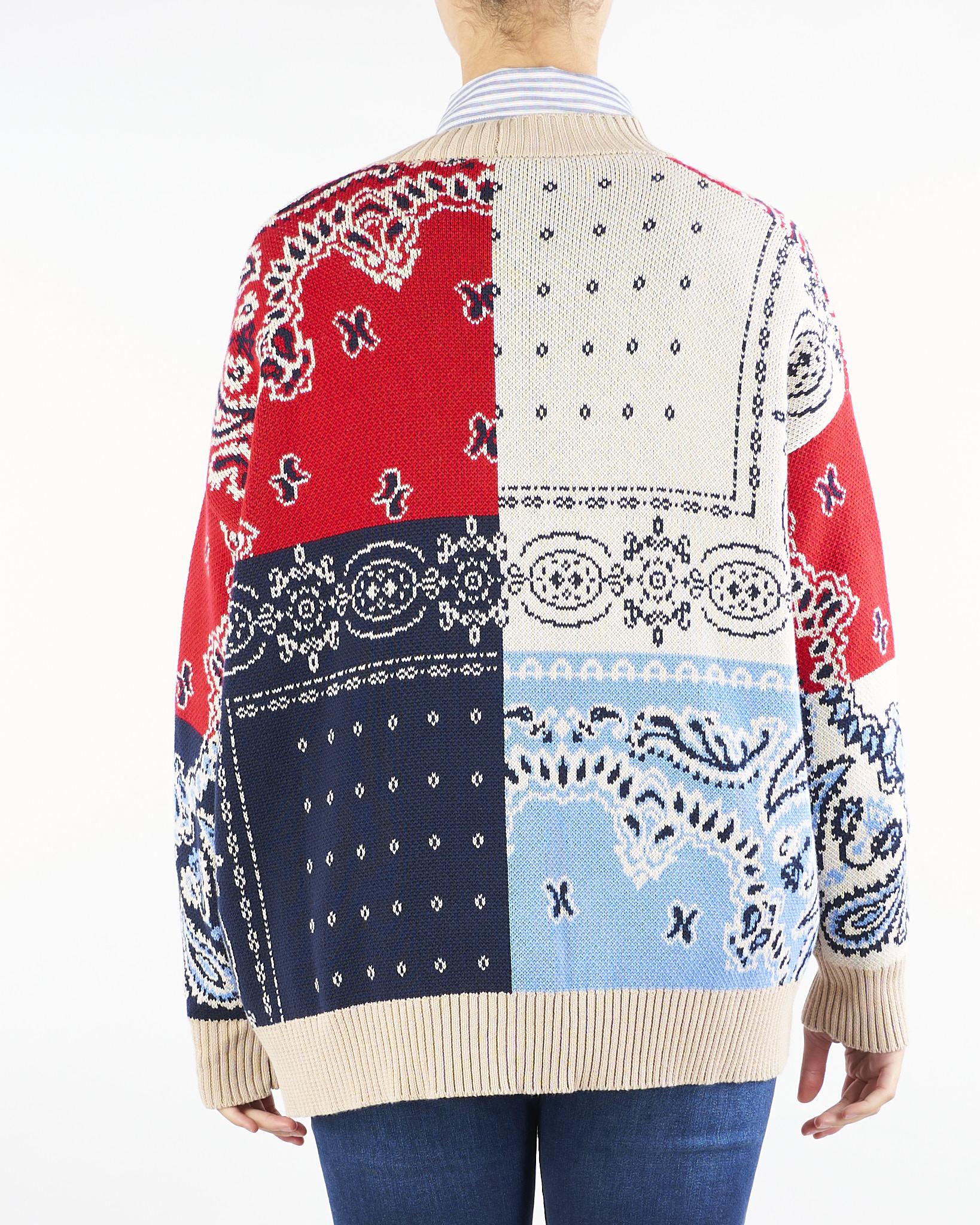 Cardigan Multicolor over in filato jacquard BAOBAB 1 MAX MARA WEEKEND 