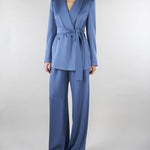 Pantalone Avio in satin leggero MSEDIVO 8 MAX MARA STUDIO 